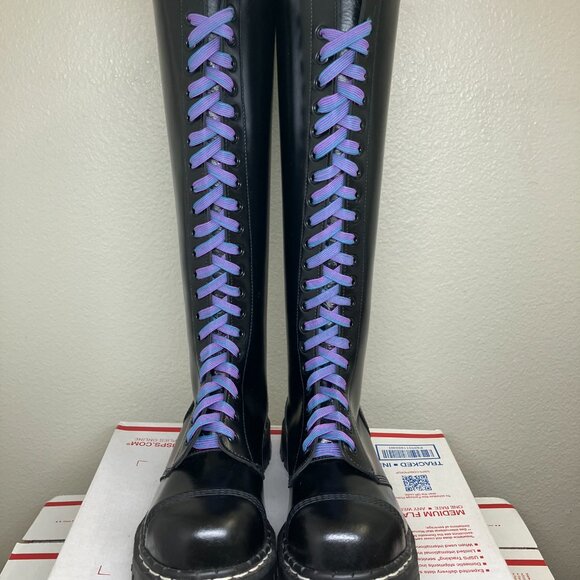 Vintage Steel Toe 20-eye Gripfast England Womens US 8.5 nps grinders dr. martens - Picture 12 of 16